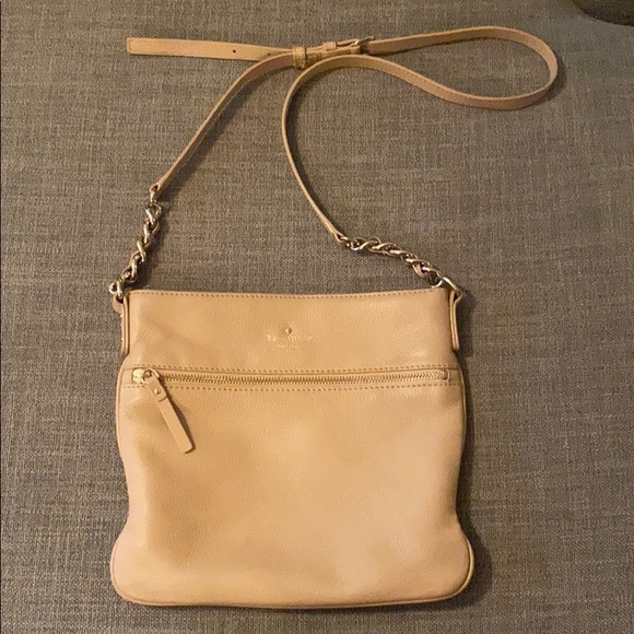 Kate Spade taupe crossbody purse - Picture 1 of 8